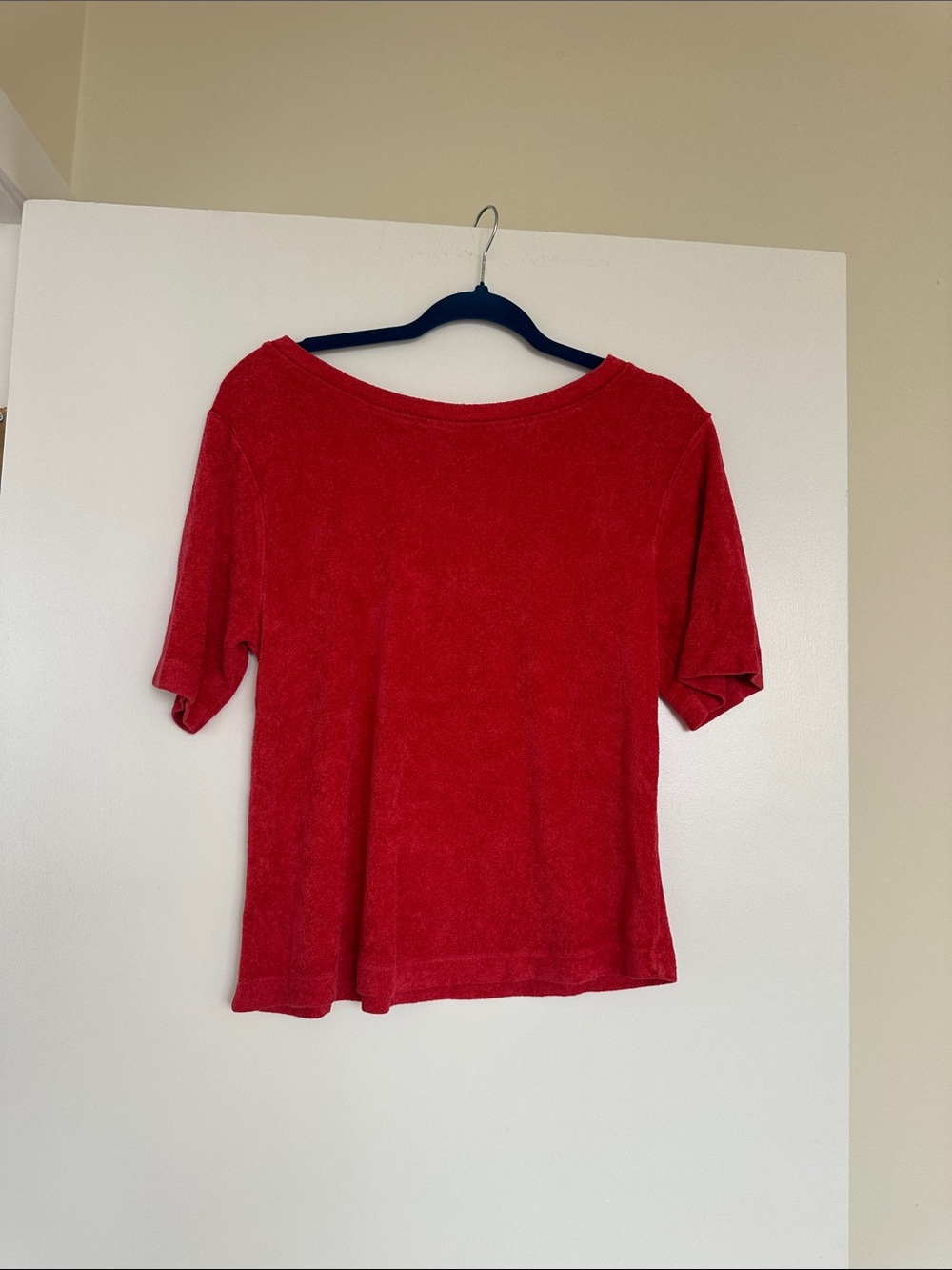 American Vintage Red Short-Sleeve Scoop Neck Tee